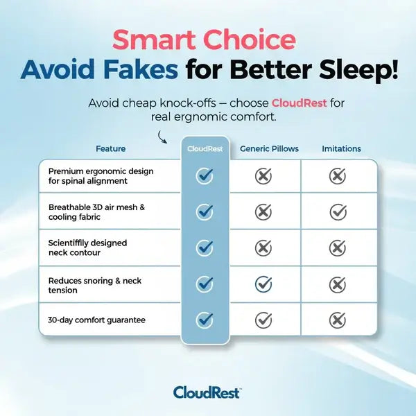 Ergonomic Memory Foam Cervical Pillow (2-in-1 Neck Support)